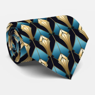 Elegant art deco pattern tiled tie