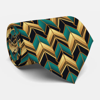 Elegant art deco pattern tiled tie