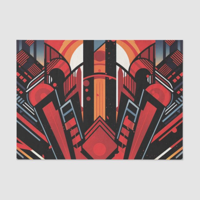 Elegant art deco pattern tissue paper (Front)