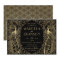 Elegant Art Deco Peacocks Wedding Gold on Black