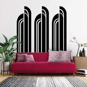 Elegant Art Deco Pink and Mauve Throw Pillow