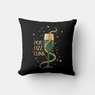  Elegant Art Deco Pop Fizz Clink   Gatsby Roaring  Throw Pillow