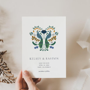 Elegant Art Deco Save the Date card with Photo