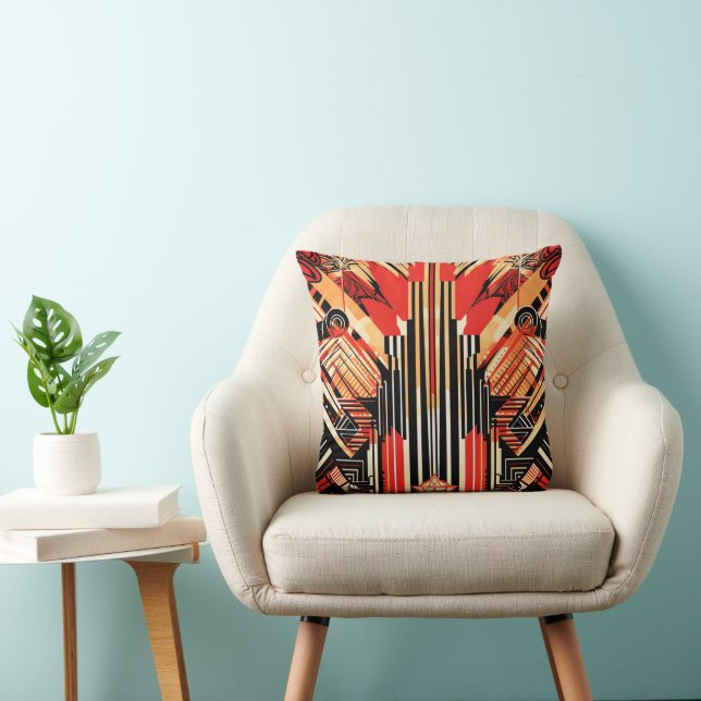 Elegant art deco style Throw Pillow  (Chair)