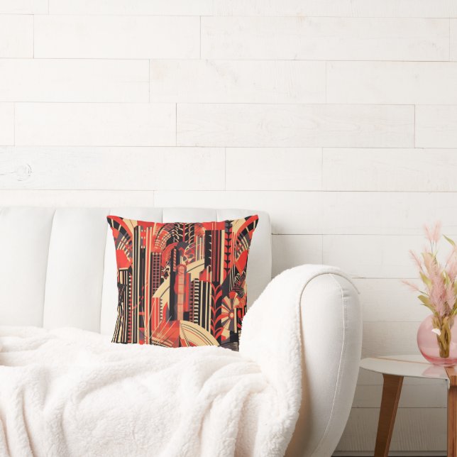 Elegant art deco style  throw pillow (Couch)