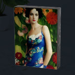 Elegant Art Deco Style Woman wth Large Flowers Art Wooden Box Sign<br><div class="desc">Feeling fancy? Feast your eyes on this Art Deco style masterpiece! The roaring 20s might be over,  but the glamour lives on in this stunning piece. The intricate details and vibrant colours of the flowers will leave you feeling like a true Gatsby.</div>
