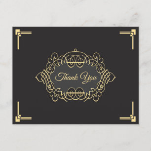 Elegant Art Deco Thank You Card