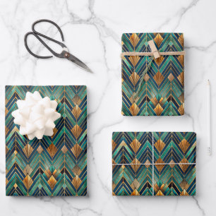Elegant Art Deco tiled pattern party  Wrapping Paper Sheet
