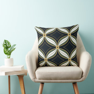 Elegant art deco tiled pattern  throw pillow
