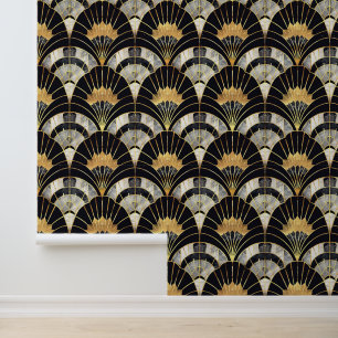 Elegant art deco tiled pattern  wallpaper