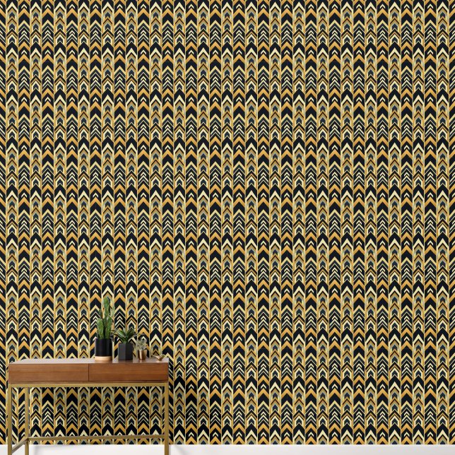 elegant art Deco tiled pattern  Wallpaper (Hallway)
