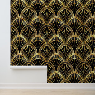 Elegant art deco tiled pattern wallpaper