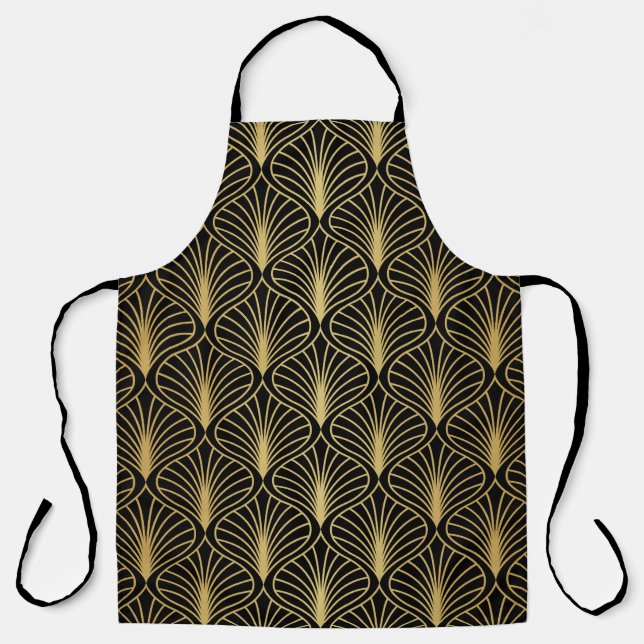 Elegant Art Deco: Vintage Abstract Apron (Front)