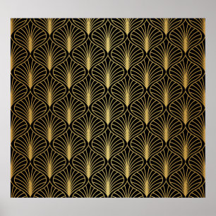 Elegant Art Deco: Vintage Abstract Poster