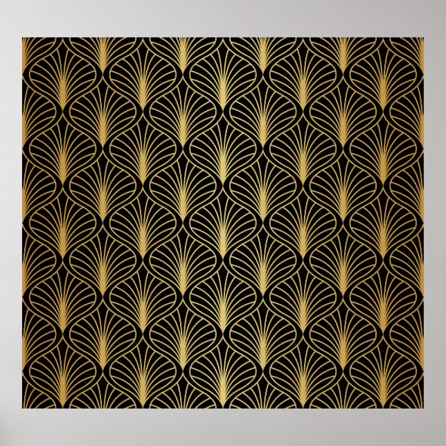 Elegant Art Deco: Vintage Abstract Poster (Front)