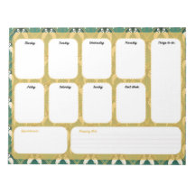 Elegant Art Deco Weekly Planner –  Weekly