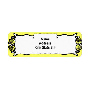 Elegant Art Nouveau Floral Border