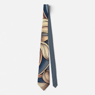 Elegant Art Nouveau Floral Gold Fashion Pattern Tie
