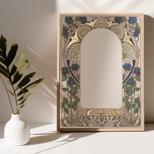 Elegant Art Nouveau Inspired Ketubah Handwriting Foil Prints