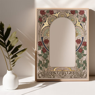 Elegant Art Nouveau Inspired Ketubah Handwriting Foil Prints