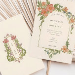 Elegant Art Nouveau Iris Floral Wedding Invitation<br><div class="desc">Introducing a breathtaking Art Nouveau wedding invitation set, beautifully adorned with delicate iris floral designs. The front of the invitation is framed with vibrant iris flowers in shades of peach, purple, and green, accented with intricate golden details. This elegant design is set against a warm ivory background, highlighting the timeless...</div>