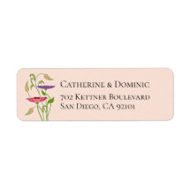 Élégant Art Nouveau Mariage Beige Adresse de retou