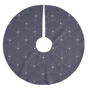 Elegant art nouveau, minimalist pattern. brushed polyester tree skirt