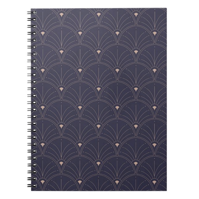 Elegant art nouveau, minimalist pattern. notebook (Front)