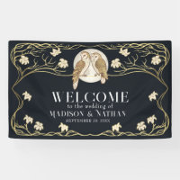 Elegant Art Nouveau Owls Wedding