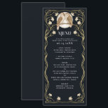 Elegant Art Nouveau Owls Wedding  Menu<br><div class="desc">Elegant and modern Art Nouveau wedding design featuring barn owls. The foil on this item is NOT real foil. Matching Items in our shop for a complete party theme.</div>