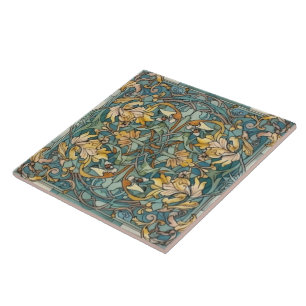 Elegant art nouveau pattern tile