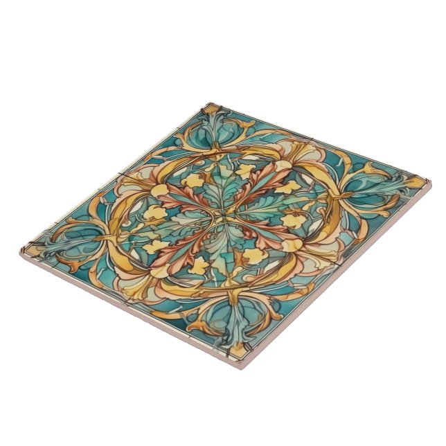 elegant art nouveau pattern  tile (Side)