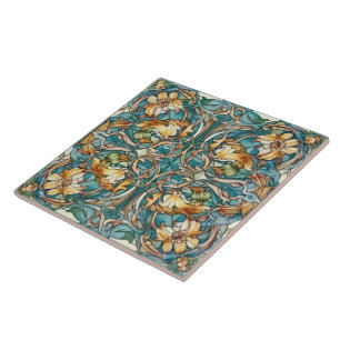 Elegant art nouveau pattern tile
