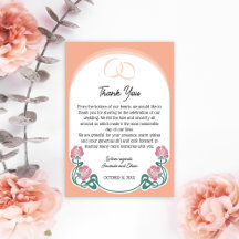 Elegant Art Nouveau Peach Colour Wedding
