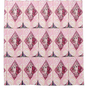 Elegant Art Nouveau Rose Woman