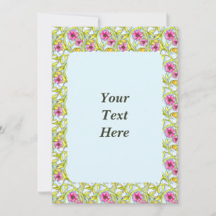 Elegant Art Nouveau Watercolor Floral Invitation