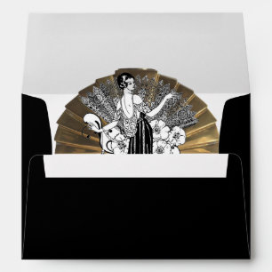 Elegant ArtDeco Gatsby Wedding Invitation Envelope