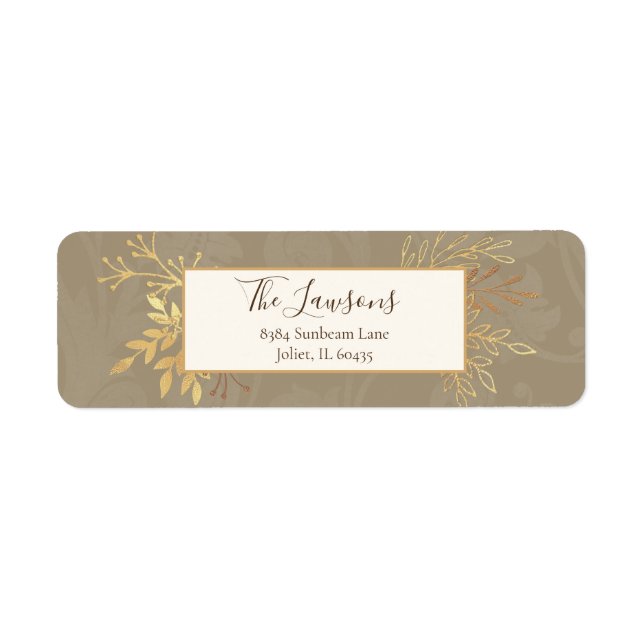 Elegant Artisan Gold Leaves (Front)