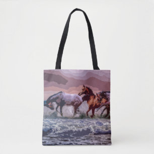 Élégant artisanat des Chevaux Sauvages Sac four