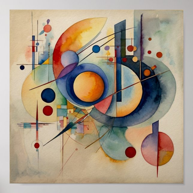 Elegant Artistic Abstract Art Water Color Poster (Front)