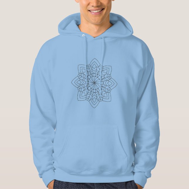 Elegant Artistic Pattern Hoodie – Minimal Design  (Front)
