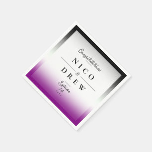 Elegant Asexual Pride Wedding  Napkin
