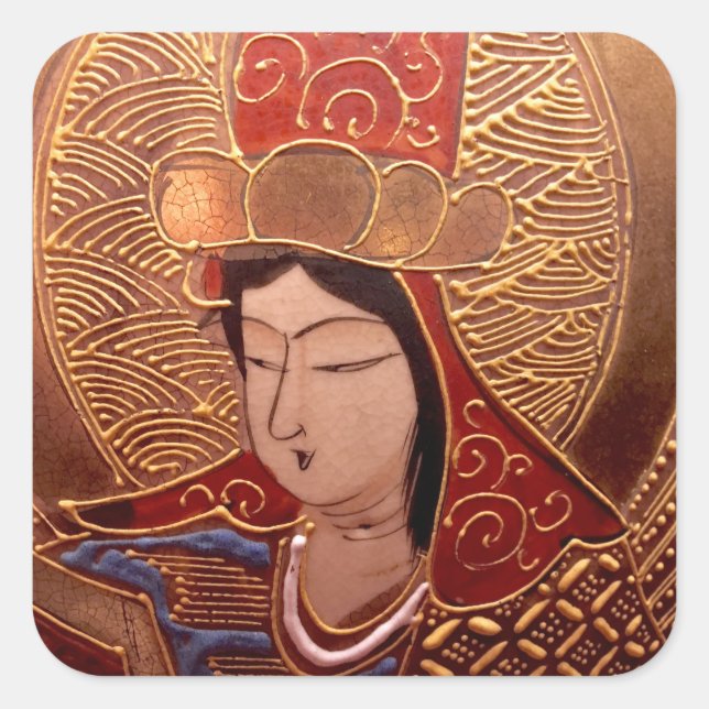 Elegant Asian Woman Sticker (Front)