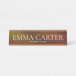 Elegant Attorney At Law Desk Name Plate