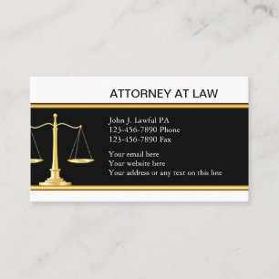 Elegant Attorney Business Cards