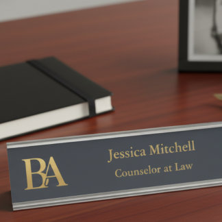 Elegant Attorney Desk Name Plate