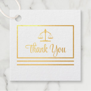 Elegant Attorney Thank You Foil Postcard Favour Tags