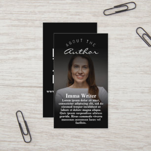 Elegant Author Meet & Greet Promo Vertical Business Card