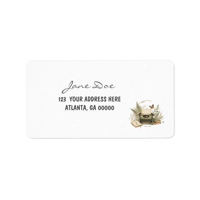 Elegant Author & Small Business Packaging Label (Front)