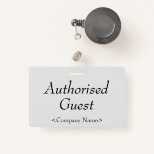 Elegant "Authorised Guest" Badge